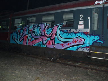 Graffiti Train - Photo by ROMANS - roma, maro, wdrzk (2013)