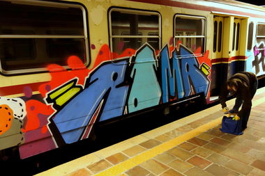 Graffiti Train in Rzym - Photo by ROMANS - roma, tip, tipboys (2015)