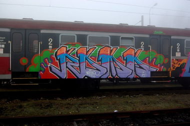 Graffiti Train - Photo by ROMANS - ROMA, MARO, WDRZK (2014)