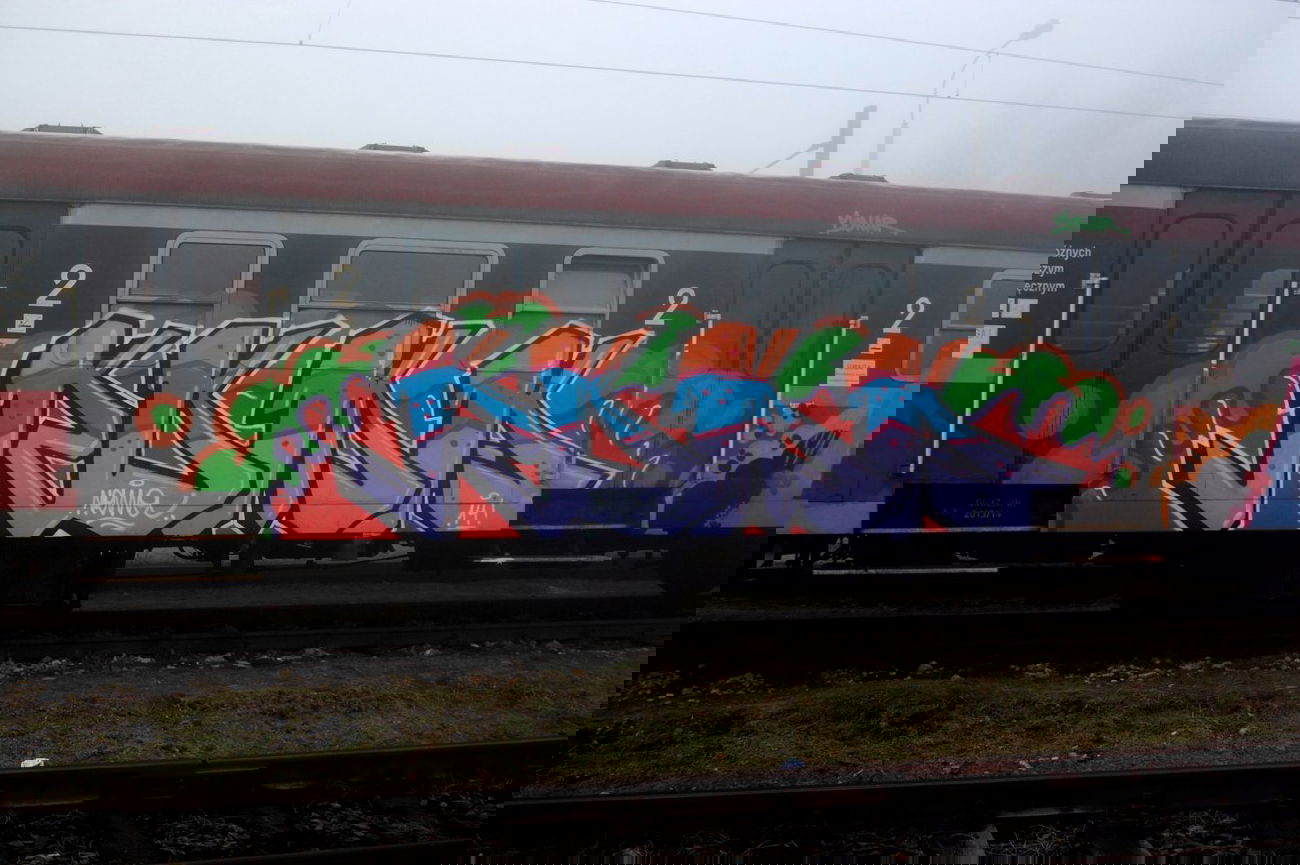 Graffiti Train - Photo by ROMANS - ROMA, MARO, WDRZK (2014)