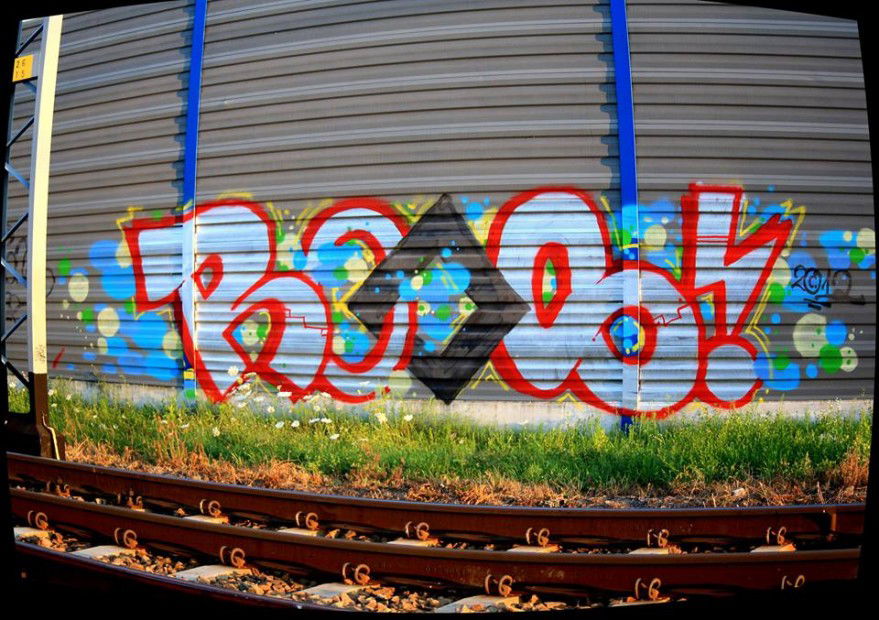 Graffiti Wall in Poland - Photo by ROOSLAVONE - %, roos, one (2013)