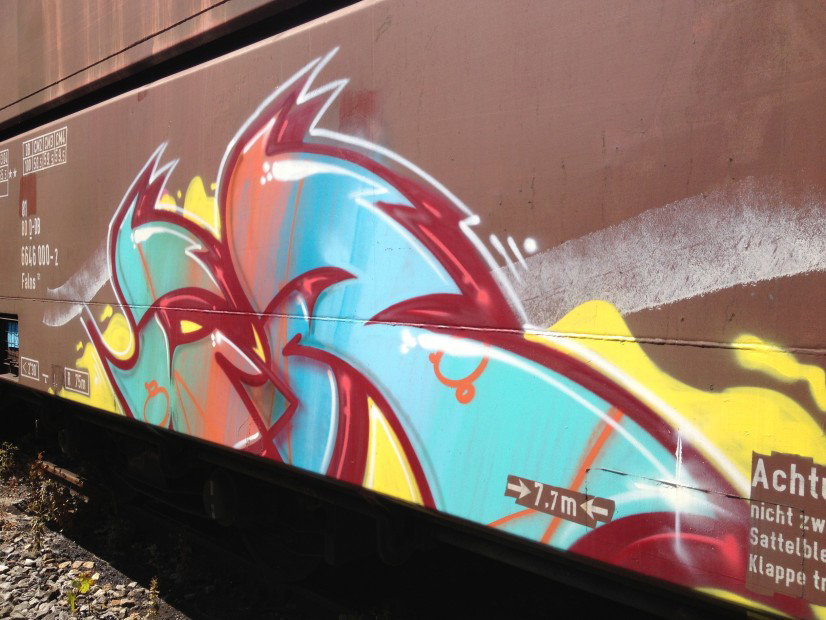 Graffiti Train in Essen - Photo by RORO (2013)