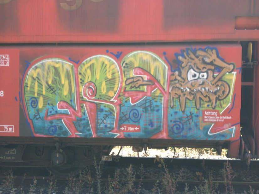 Graffiti Train in Essen - Photo by RORO