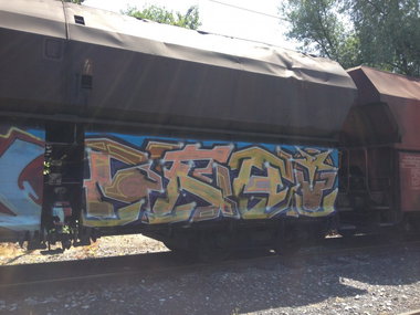 Graffiti Train in Essen - Photo by RORO