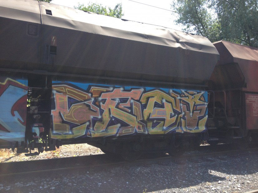 Graffiti Train in Essen - Photo by RORO