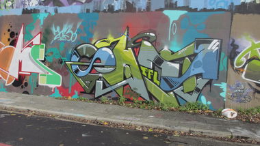 Graffiti Wall in Essé - Photo by RORO (2013)