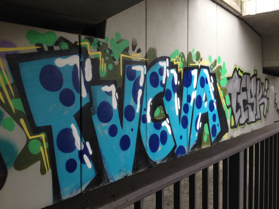 Graffiti Bombing - Photo by RORO - TV, CVA, essen (2014)
