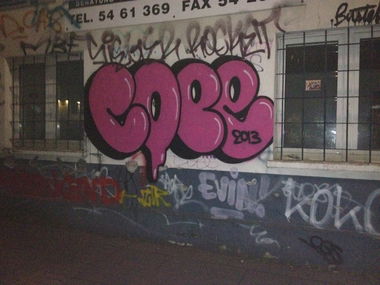 Graffiti Bombing in Köln - Photo by RORO - cope.cope2.köln (2014)