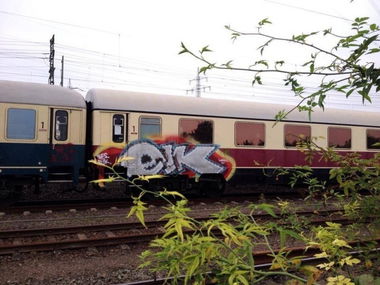 Graffiti Train in Koblenz - Photo by RORO - trasher (2015)