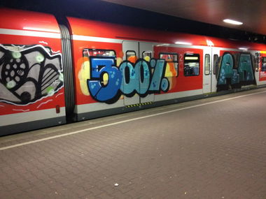 Graffiti Train in Duisburg - Photo by RORO - s1, aktuell, 500% (2015)