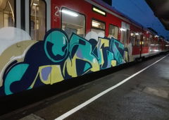 Graffiti Train in Koblenz - Photo by RORO - ibes., 2017, re11 (2017)
