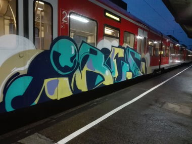 Graffiti Train in Koblenz - Photo by RORO - ibes., 2017, re11 (2017)