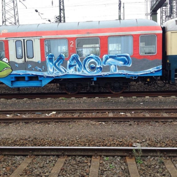 Graffiti Train - Photo by RORO - kaot, train, koblenz (2014)