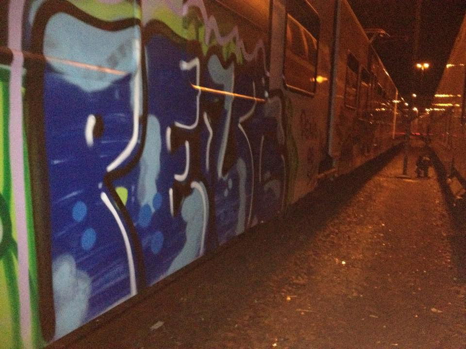 Graffiti Train in Koblenz - Photo by RORO - peng, ace