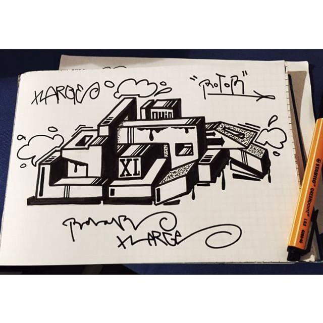 Graffiti Sketch in Hamburg - Photo by ROTOR80 - rotor, xlcrew, xl (2015)