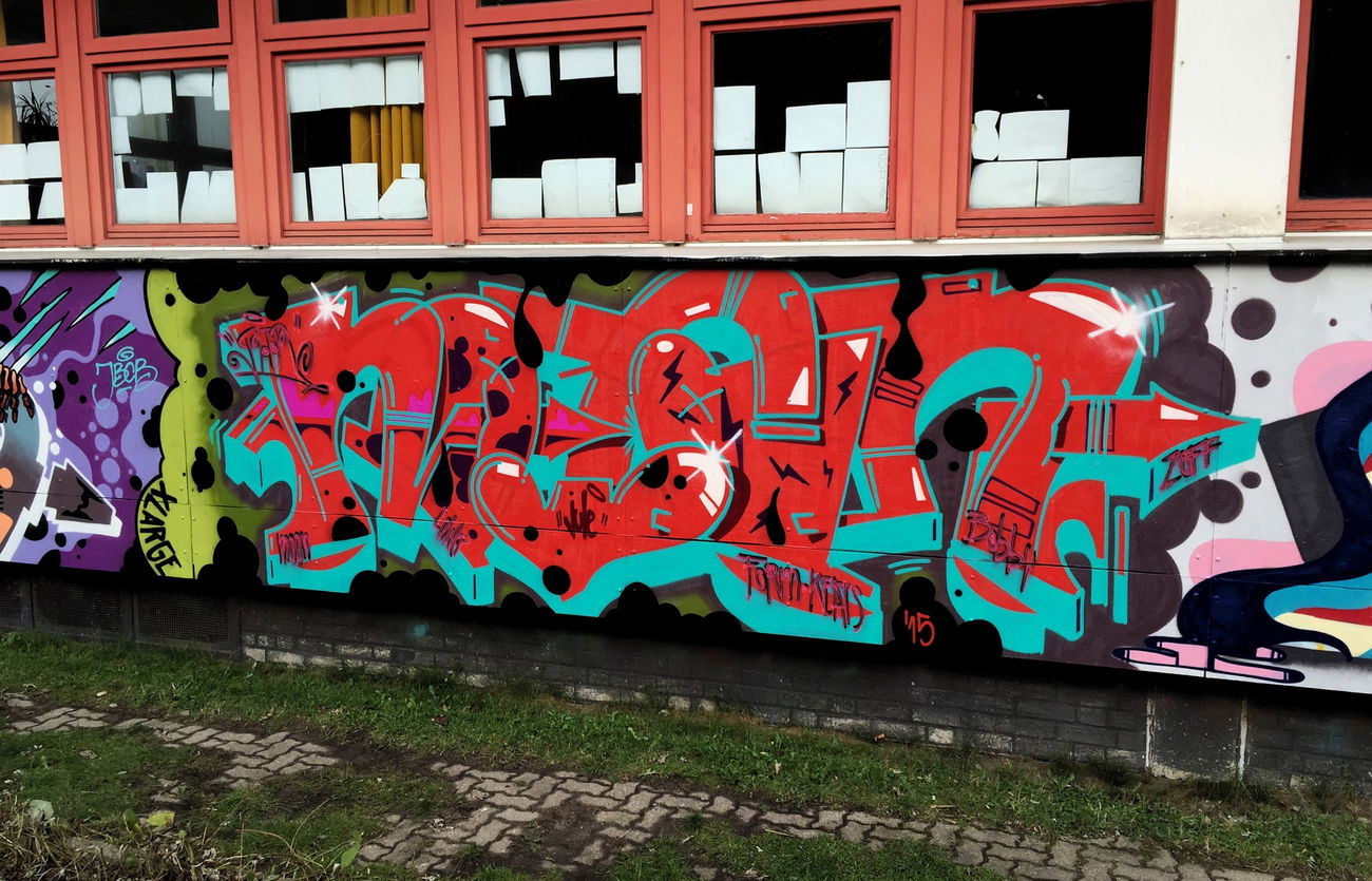 Graffiti Wall - Photo by ROTOR80 - rotor, xlcrew, hamburg (2015)