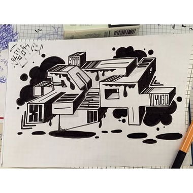 Graffiti Sketch in Hamburg - Photo by ROTOR80 - rotor, xlcrew, xl (2015)