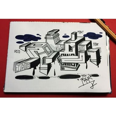 Graffiti Sketch in Hamburg - Photo by ROTOR80 - rotor, xlcrew, xl (2015)