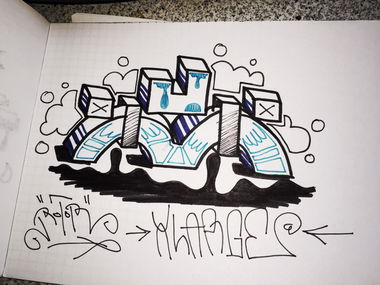 Graffiti Sketch - Photo by ROTOR80 - xlcrew, rotor (2015)