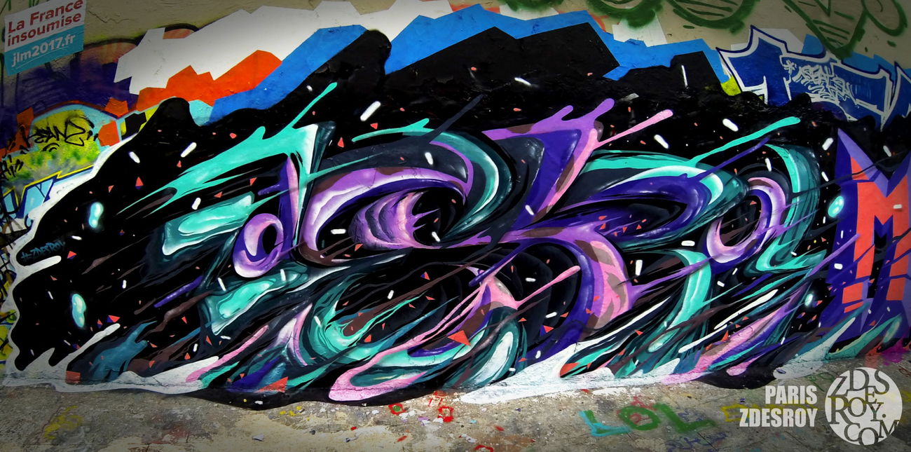 Graffiti Wall in Paris france - Photo by ROY - zdesroy, Paris, France (2016)