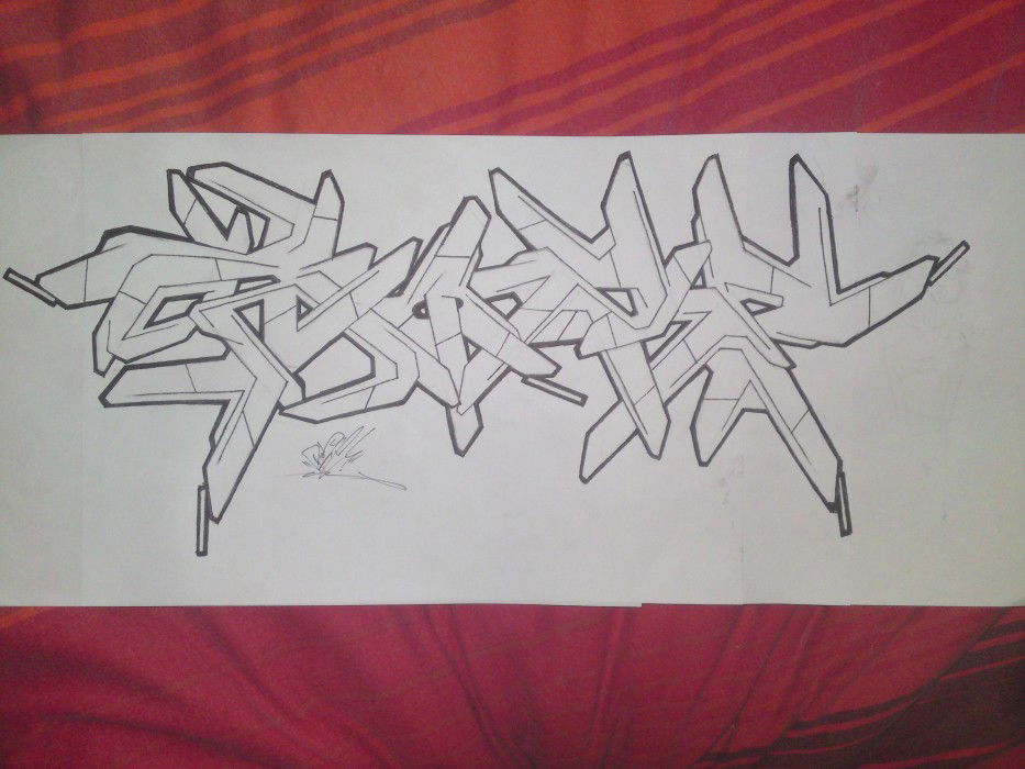Graffiti Sketch in Rathenow  - Photo by ROZE - Roze