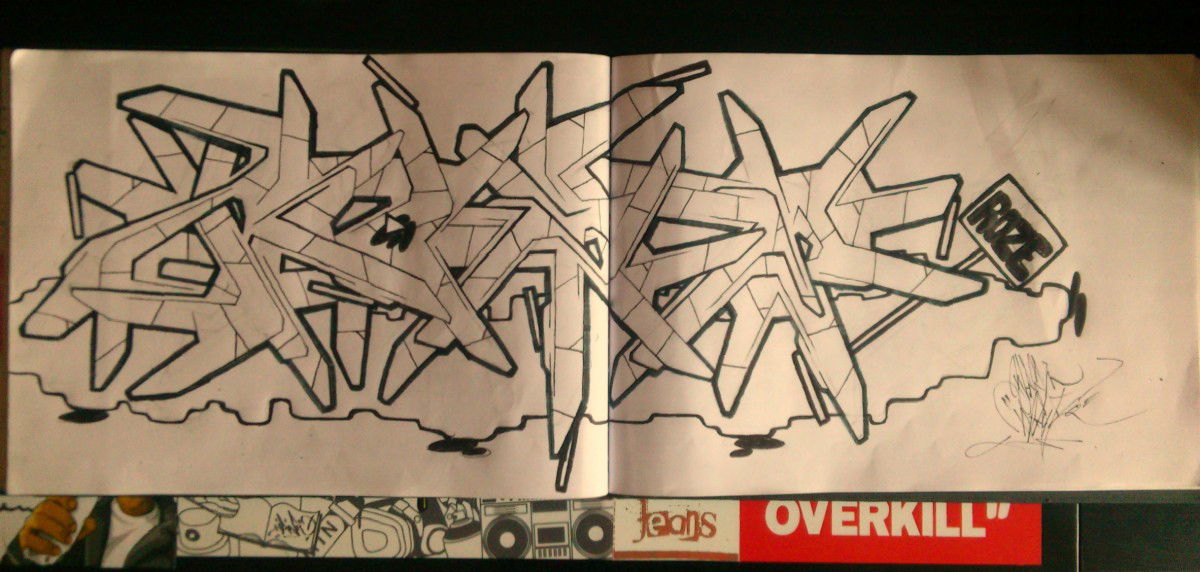 Graffiti Sketch in Rathenow  - Photo by ROZE - Roze