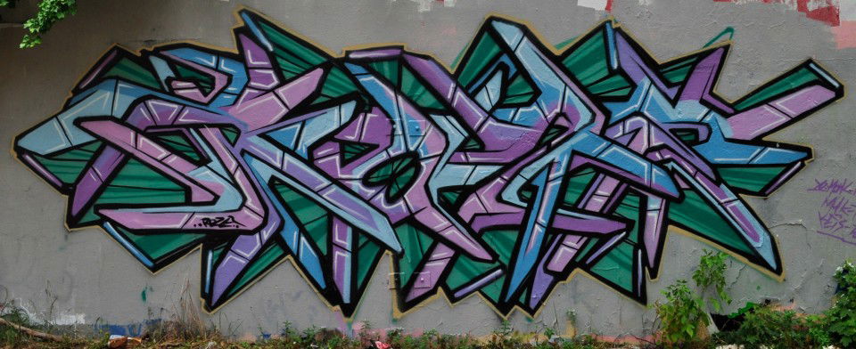 Graffiti Wall in Rathenow - Photo by ROZE - Roze (2013)