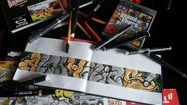 Graffiti Sketch - Photo by ROZE - Alcoholics, AHS, Roze (2014)