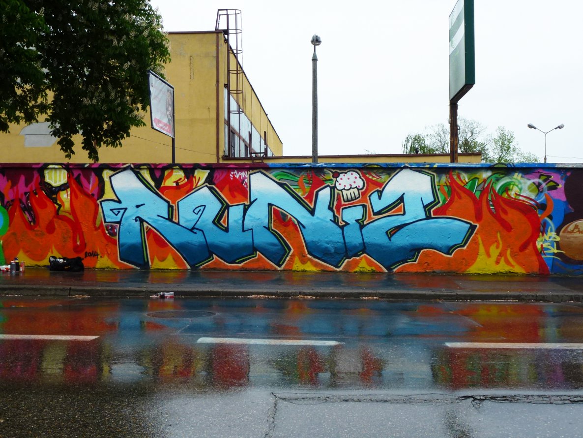 Graffiti Wall - Photo by RUNIZ - runiz, poland, cracow (2014)