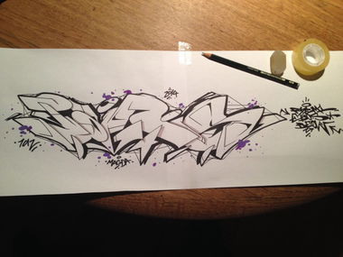 Graffiti Sketch - Photo by RYEM - Ryem, 192, Italy (2014)