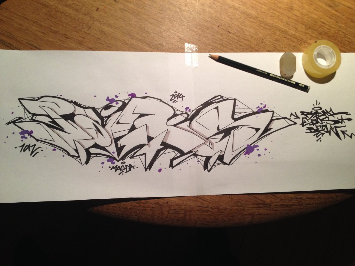 Graffiti Sketch - Photo by RYEM - Ryem, 192, Italy (2014)