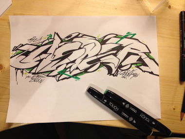 Graffiti Sketch - Photo by RYEM