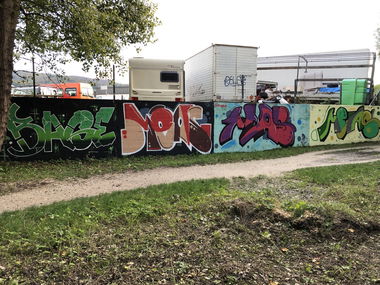 Graffiti Wall in Basel - Photo by RabenFarben - base, meas, basel