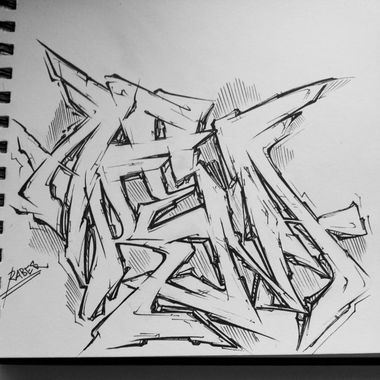 Graffiti Sketch - Photo by Rabesone - lettersfirst, russia, wildstyle (2013)