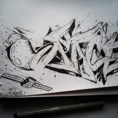 Graffiti Sketch - Photo by Rabesone