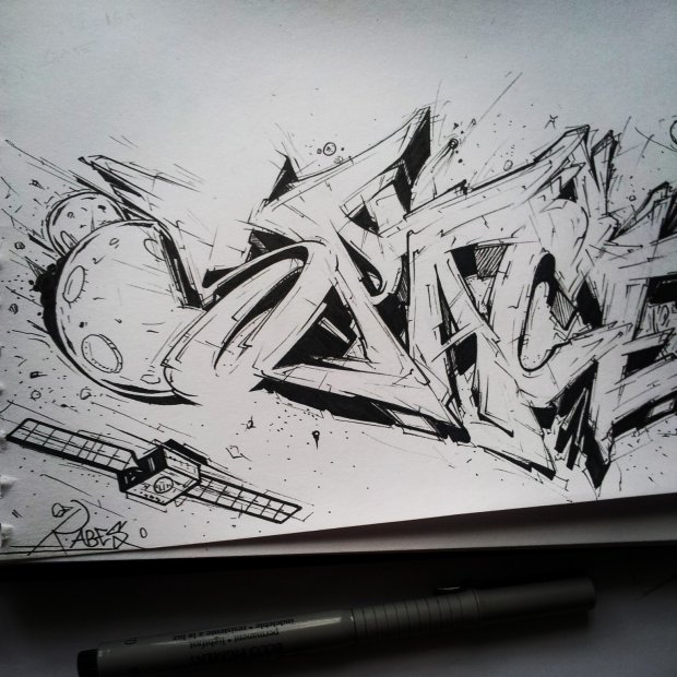 Graffiti Sketch - Photo by Rabesone