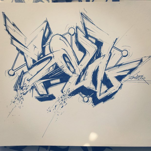 Graffiti Sketch - Photo by Rabesone - soul, wild, style (2013)