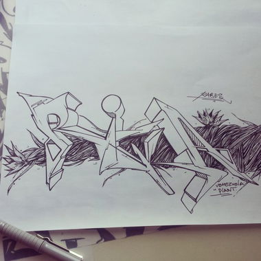 Graffiti Sketch - Photo by Rabesone - ricka, venezuela, south (2013)