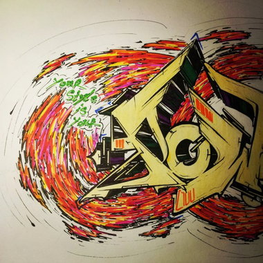 Graffiti Sketch - Photo by Rabesone - power, colours, rabes (2013)