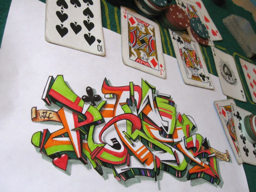 Graffiti Sketch in Belarus - Photo by RaeRD - RaeRD, Poker, RD (2012)