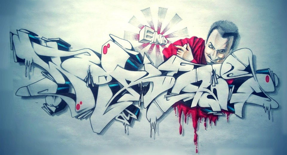 Graffiti Sketch in Belarus - Photo by RaeRD - RaeRD, RD, Devil (2013)