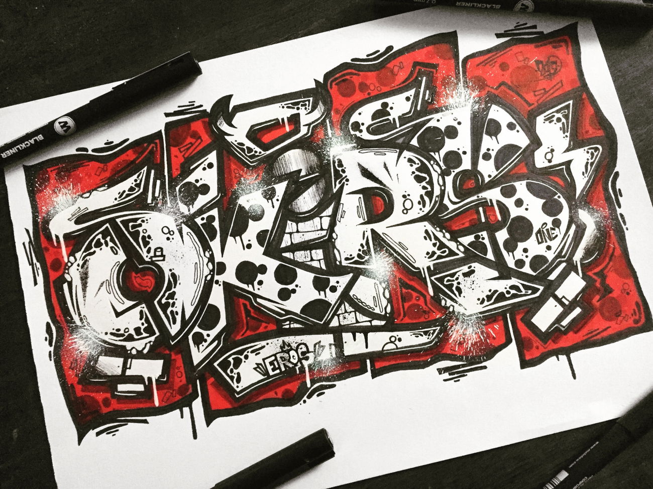 Graffiti Sketch - Photo by Ramazzotti - graffiti, sketch, blackbook