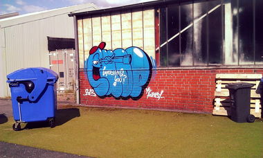 Graffiti Wall in Henstedt-Ulzburg - Photo by Rames - shop, jbcb (2013)