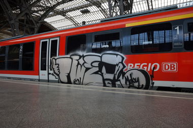 Graffiti Train in Leipzig - Photo by Rango