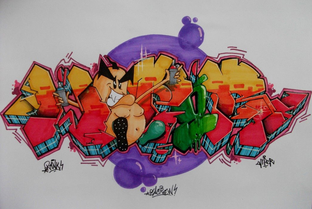 Graffiti Sketch in Diyarbak?r - Photo by Ranko - Rank, Wiper, Sketch