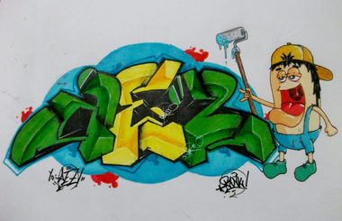 Graffiti Sketch in Diyarbak?r - Photo by Ranko - Rank, Wiper, Sketch