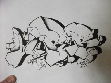 Graffiti Sketch in Diyarbak?r - Photo by Ranko - Rank, Wiper, Sketch