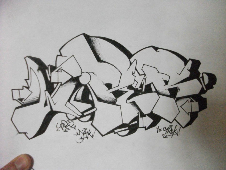 Graffiti Sketch in Diyarbak?r - Photo by Ranko - Rank, Wiper, Sketch