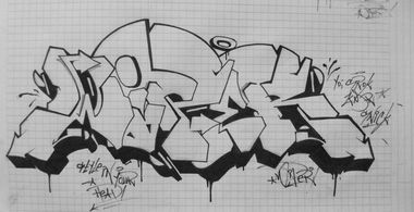 Graffiti Sketch in Diyarbak?r - Photo by Ranko - Rank, Wiper, Sketch