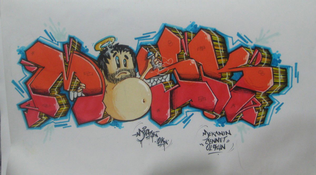 Graffiti Sketch in Diyarbak?r - Photo by Ranko - Rank, Wiper, Sketch